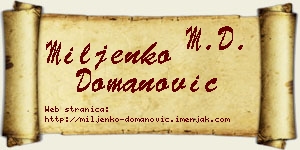 Miljenko Domanović vizit kartica